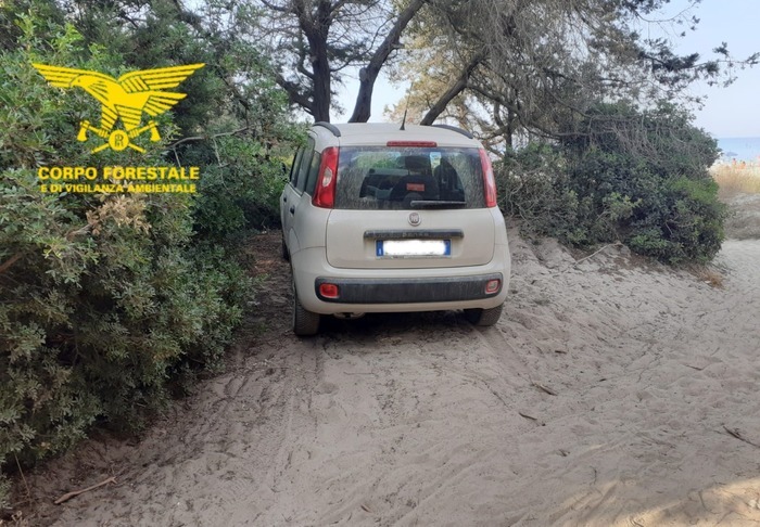 Sardegna Turisti Cafoni Parcheggiano La Panda Sulle Dune Protette